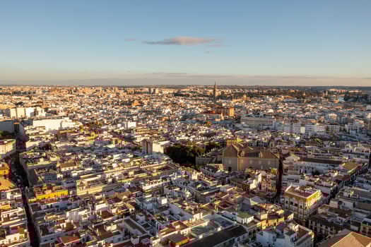 Seville city aerial view in Seville province of Andalusia Autonomous Community of Spain, Europe photo