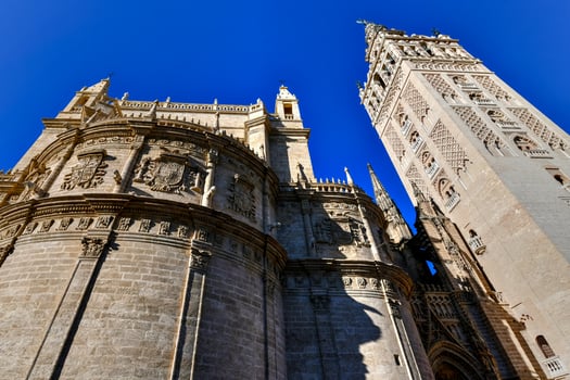 La Giralda, bell tower of the Seville Cathedral in Spain photo