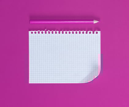 empty rectangular white sheet torn out of notepad photo