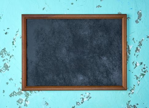 wooden frame with black background photo
