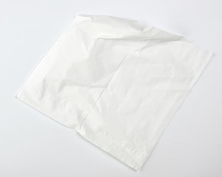 white paper napkin for face and body photo