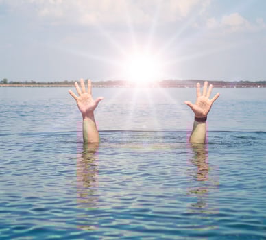 gesture of a man who sinks photo