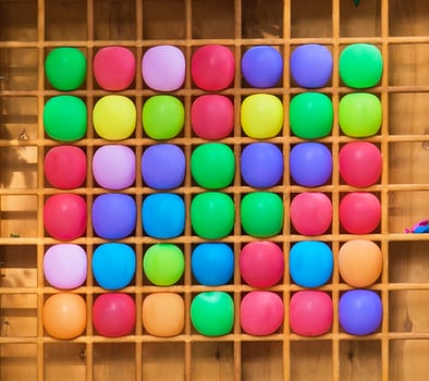 Multicolored inflated balls photo