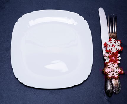 square white empty plate photo