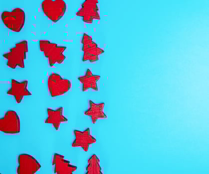 blue background with christmas decor photo