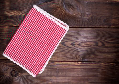 red kitchen napkin photo