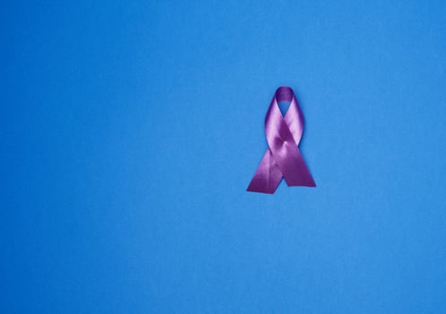 purple ribbon as a symbol of early research and disease control, Alzheimer's disease photo