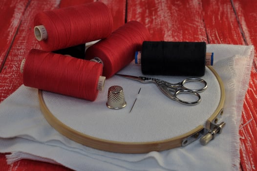 items for sewing and embroidery photo
