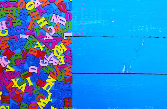 multicolored letters of the English alphabet photo