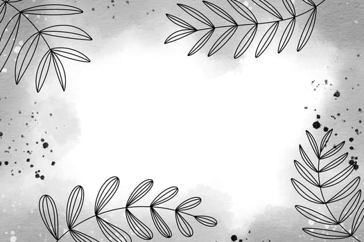 Grey Watercolor abstract background leaves photo