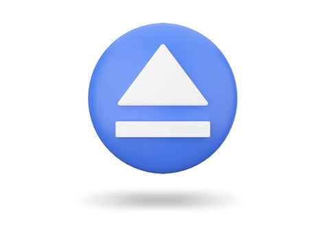 Eject Button. 3D rendering. photo