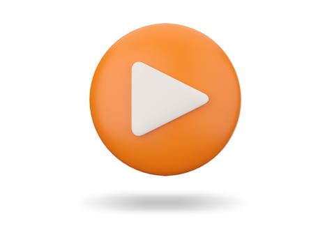 Play Button. 3D rendering. photo
