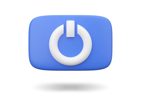 Power Button. 3D rendering. photo