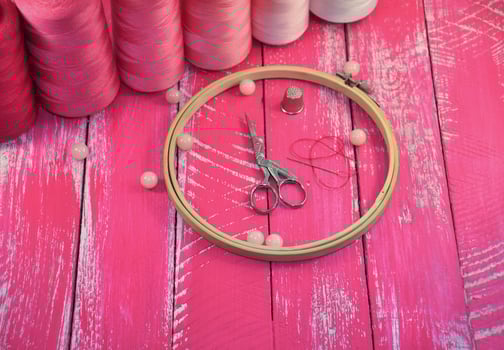 Items for needlework and embroidery photo