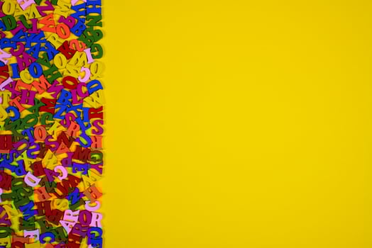 Multicolored letters of the English alphabet photo