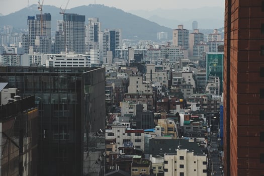Apartment Landscape in Seoul, Korea photo