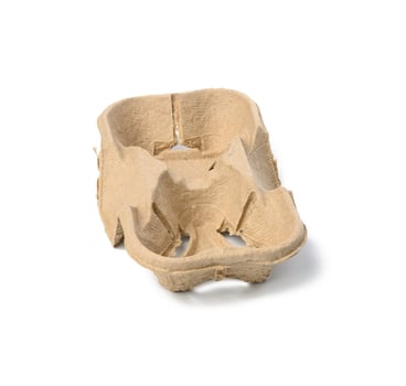 Recyclable hot drink holder, paper holder for two takeaway cups photo