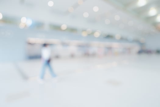 Abstract blur airport interior for background with space photo