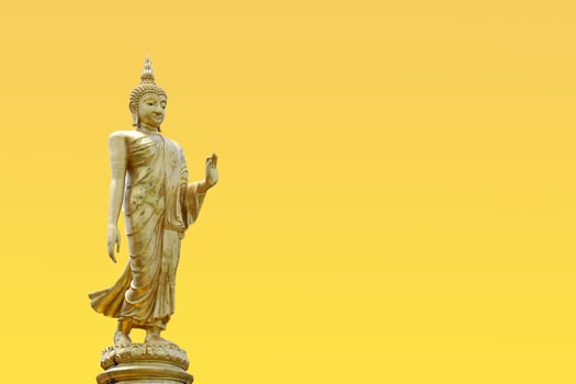 Makha Asanaha Visakha Bucha Day Golden Buddha image photo