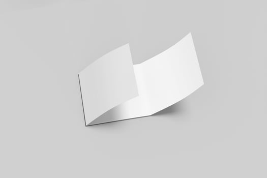 Blank Paper Square Trifold Brochure Mockup photo