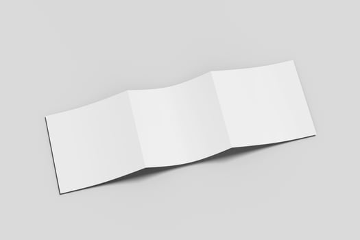 Blank Paper Square Trifold Brochure Mockup photo