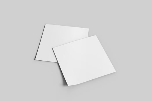Blank Paper Sqaure Flyer Mockup photo