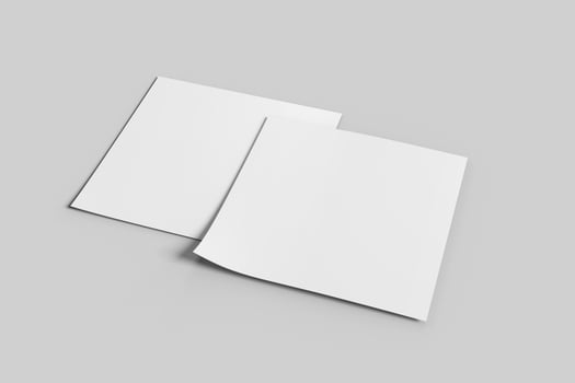 Blank Paper Sqaure Flyer Mockup photo