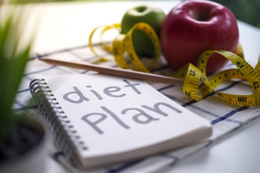 Eating for good health and perfect shape concept. photo