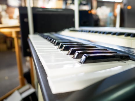 Close up of an electronic keyboard photo