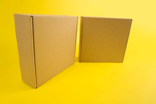 Cardbox with color background photo