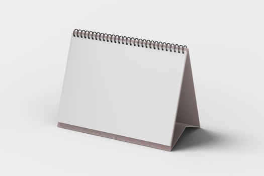desk calendar mockup photo
