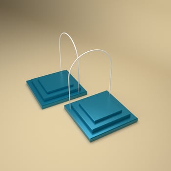 elegant podium product display box. 3D rendering photo