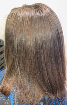 Hair coloring and cutting. Hairstyling in a beauty salon. Hair close-up. photo