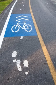 bicycle lens symbol in the park photo