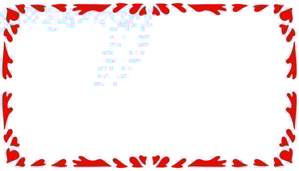 Abstract background with red love shape frame photo