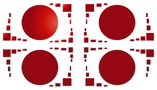 Abstract background with a red frame photo