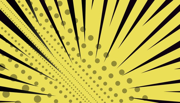 Yellow gradient color comic illustration background with black stripe photo