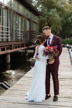 the first meeting of the bride and groom photo