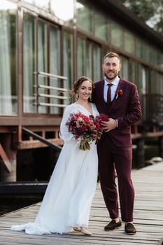 the first meeting of the bride and groom photo