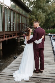 the first meeting of the bride and groom photo