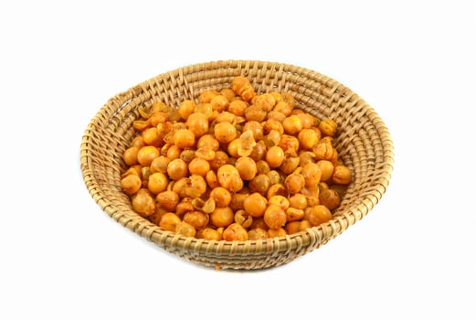 Yellow bean chickpeas fried baked salt and seasoning crispy for nack photo