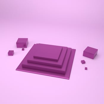 simple podium product display box. 3D rendering photo