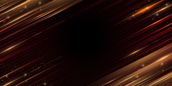 Black Golden Side Slant Speed Lines Award Background. Trophy on Luxury Background. Modern Shimmer Abstract Design Template. LED Visual Motion Graphics. Wedding Invitation Poster. Certificate Design photo