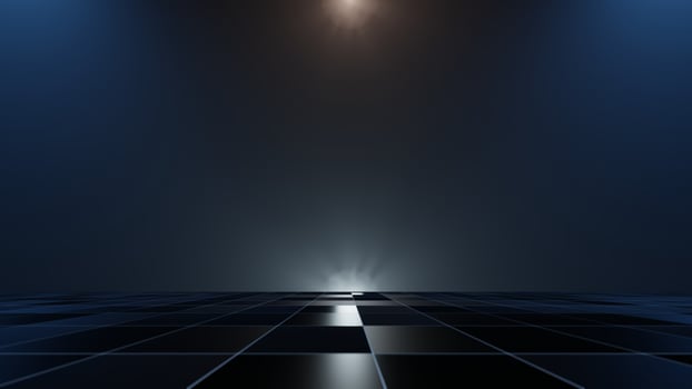 3d technology abstract neon light background, empty space scene, spotlight, dark night, virtual reality, cyber futuristic sci-fi background, street floor studio for mock up. colored geometric. photo