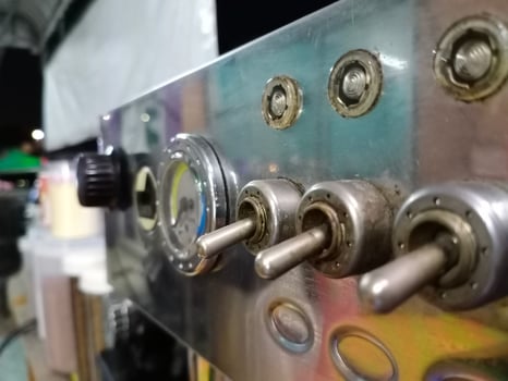 Closeup of coffee machine photo