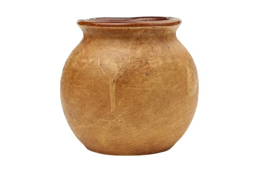 35 Clay vase table isolated on a transparent background photo