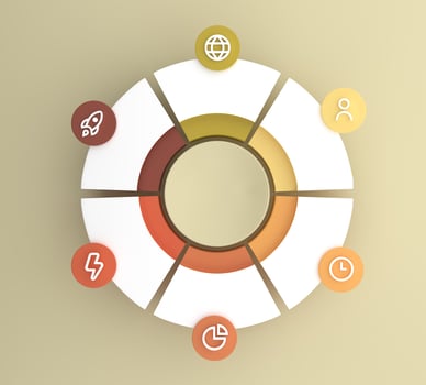 Circle chart infographic template for presentations, banner design for advertising photo