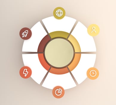 Circle chart infographic template for presentations, banner design for advertising photo