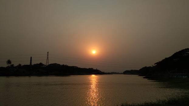 sunset natural photo