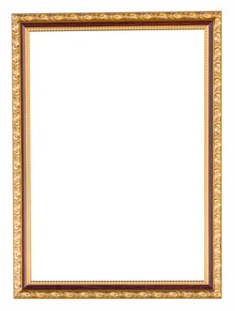 golden frame on isolated white with clipping path. photo